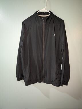 Adidas Women's Golf Zip up Wind Breaker Jacket in Black Size XL